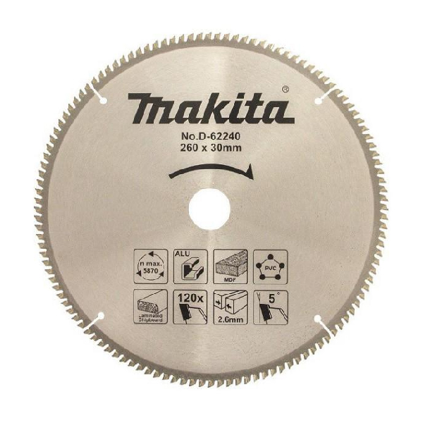 Lưỡi cắt đa góc 260x30mm 120T Makita D-62240
