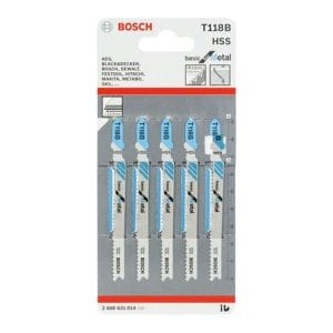 Lưỡi cưa lọng sắt T118B (bộ 5 lưỡi) Bosch 2608631014