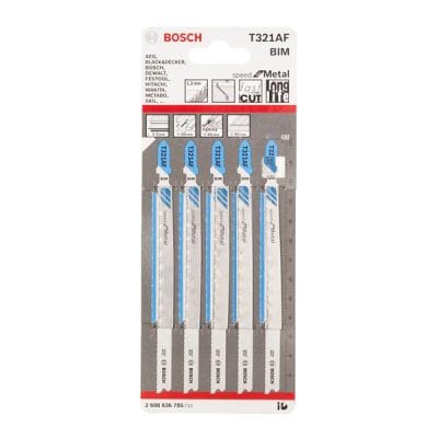 Lưỡi cưa lọng sắt T321AF(bộ 5 lưỡi) Bosch 2608636705