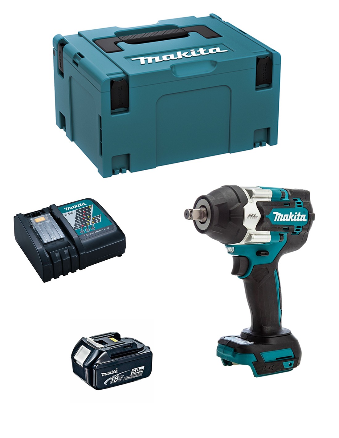 Máy Siết Bu Lông Makita DTW700RT1J Đầu 1/2″ (1 Pin 5.0Ah)