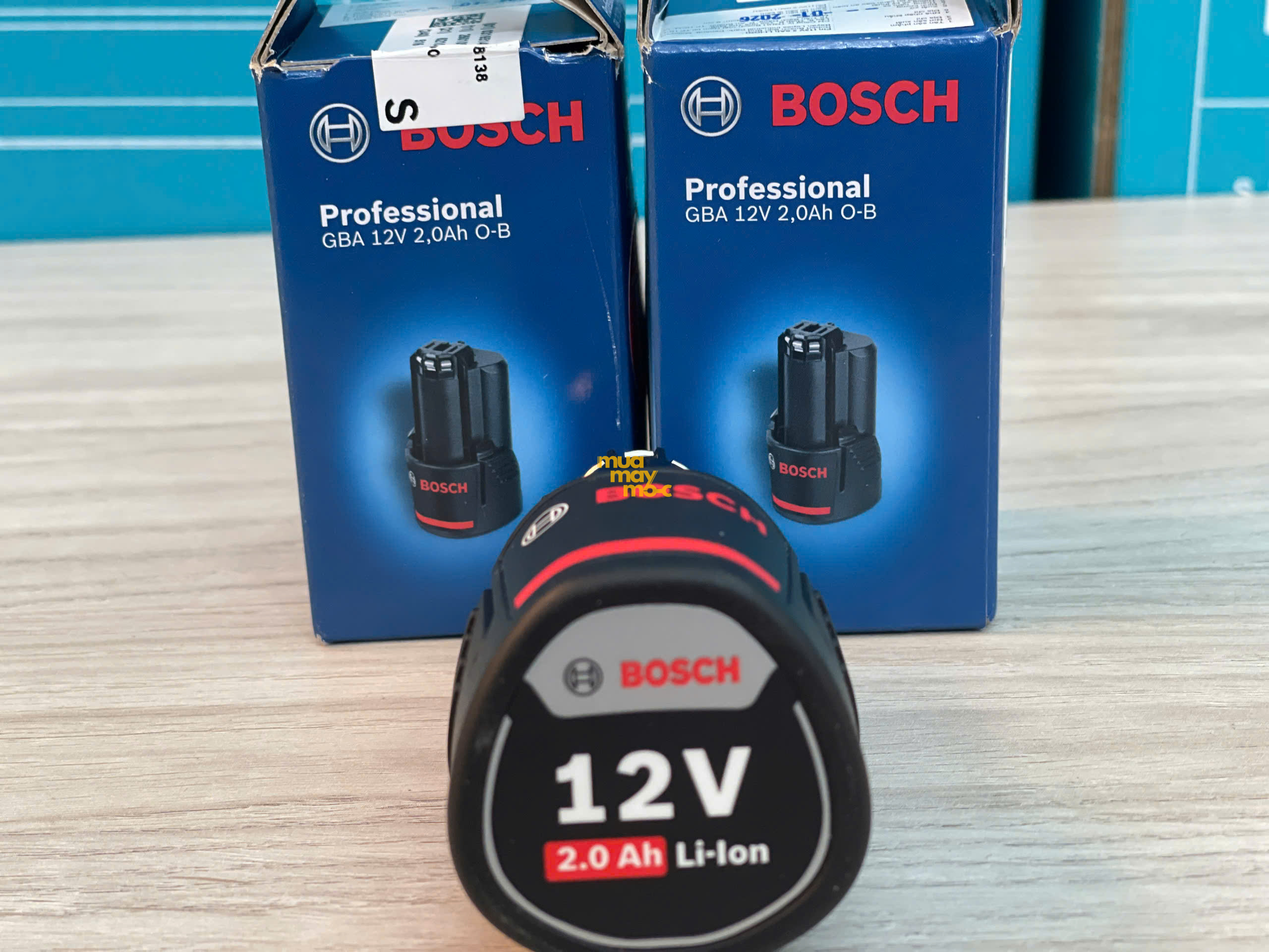 Mặt đáy dập chìm thông tin của pin Bosch 1600A00F6X