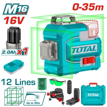 Máy cân mực dùng pin 16V Total TLL301201 (1 Pin 2.0Ah, 1 Sạc)