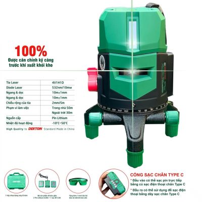 Máy cân mực laser 5 tia xanh Dekton DK-LS0503