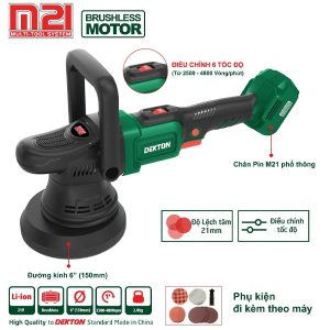 Máy đánh bóng dùng pin 21V Dekton M21-MDB150BL (Chưa Pin & Sạc)