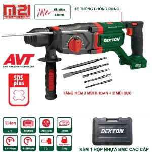 Máy khoan búa 3 chức năng 21V Dekton M21-RH2603B (Chưa Pin & Sạc)