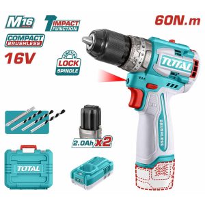 Máy khoan động lực dùng pin 16V Total TIDLI16682 (2 Pin 2.0Ah, 1 Sạc)