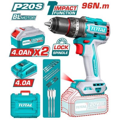 Máy khoan động lực dùng pin 20V Total TIDLI20968 (2 Pin 4.0Ah, 1 Sạc)