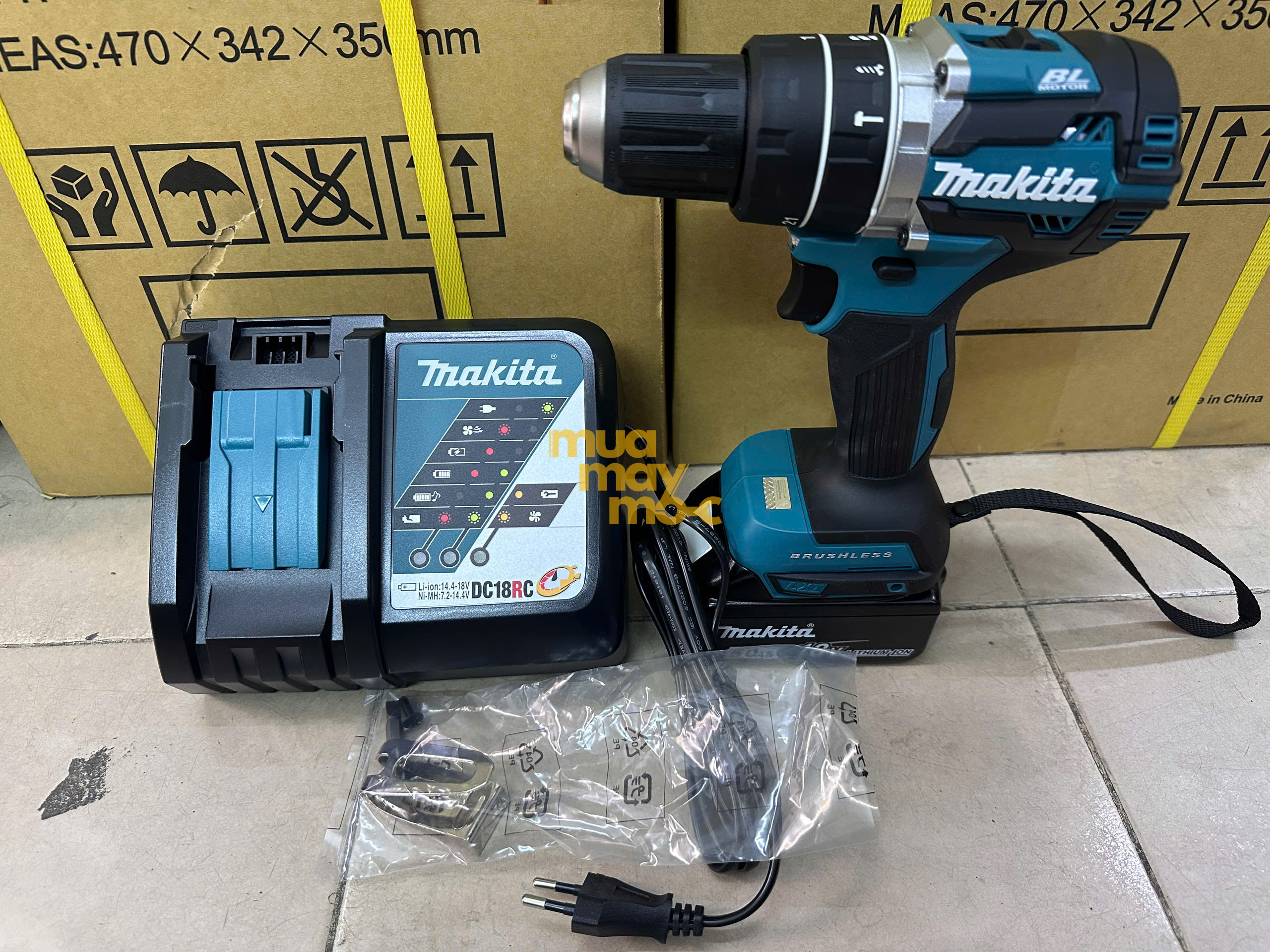 Máy khoan pin Makita DHP484RTE chính hãng