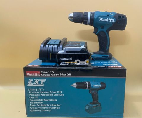 Máy khoan búa và vặn vít dùng pin Makita DHP453SFX8