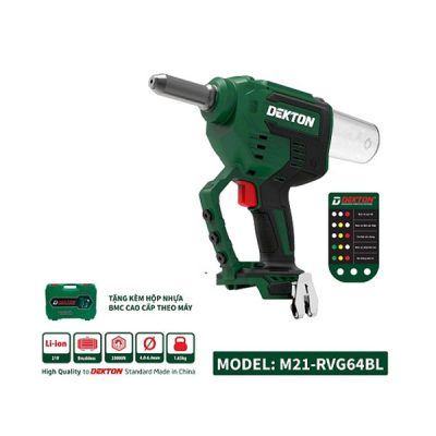 Máy rút rive dùng pin 21v Dekton M21-RVG64BL (Chưa Pin & Sạc)