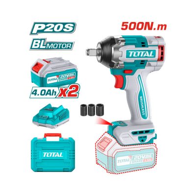 Máy siết bu lông dùng pin 20V Total TIWLI2050 (2 Pin 4.0Ah & Sạc)