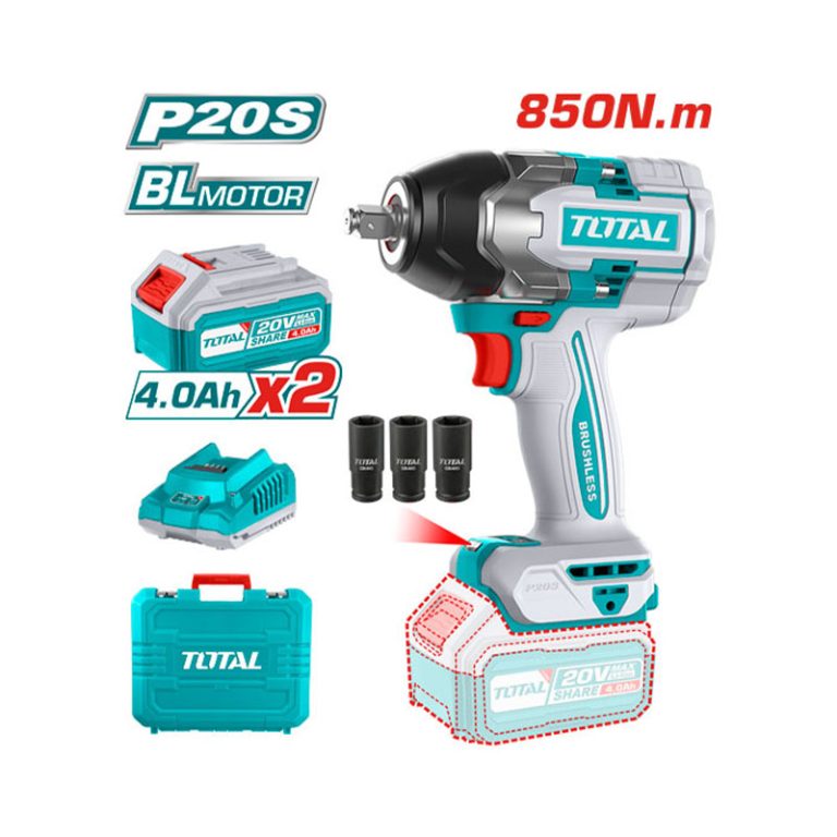 Máy siết bu lông dùng pin 20V Total TIWLI2085 (2 Pin 4.0Ah & Sạc)