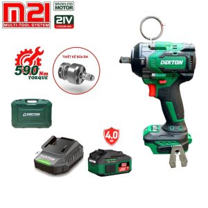 Máy siết bu lông dùng pin 21V Dekton M21-IW590PLUS (1 Pin 4.0Ah, 1 Sạc)