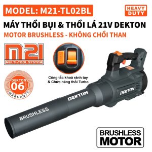 Máy thổi bụi & thổi lá dùng pin Dekton M21-TL02BL