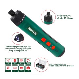Máy vặn vít mini dùng pin 4V Dekton DK-VT08PRO