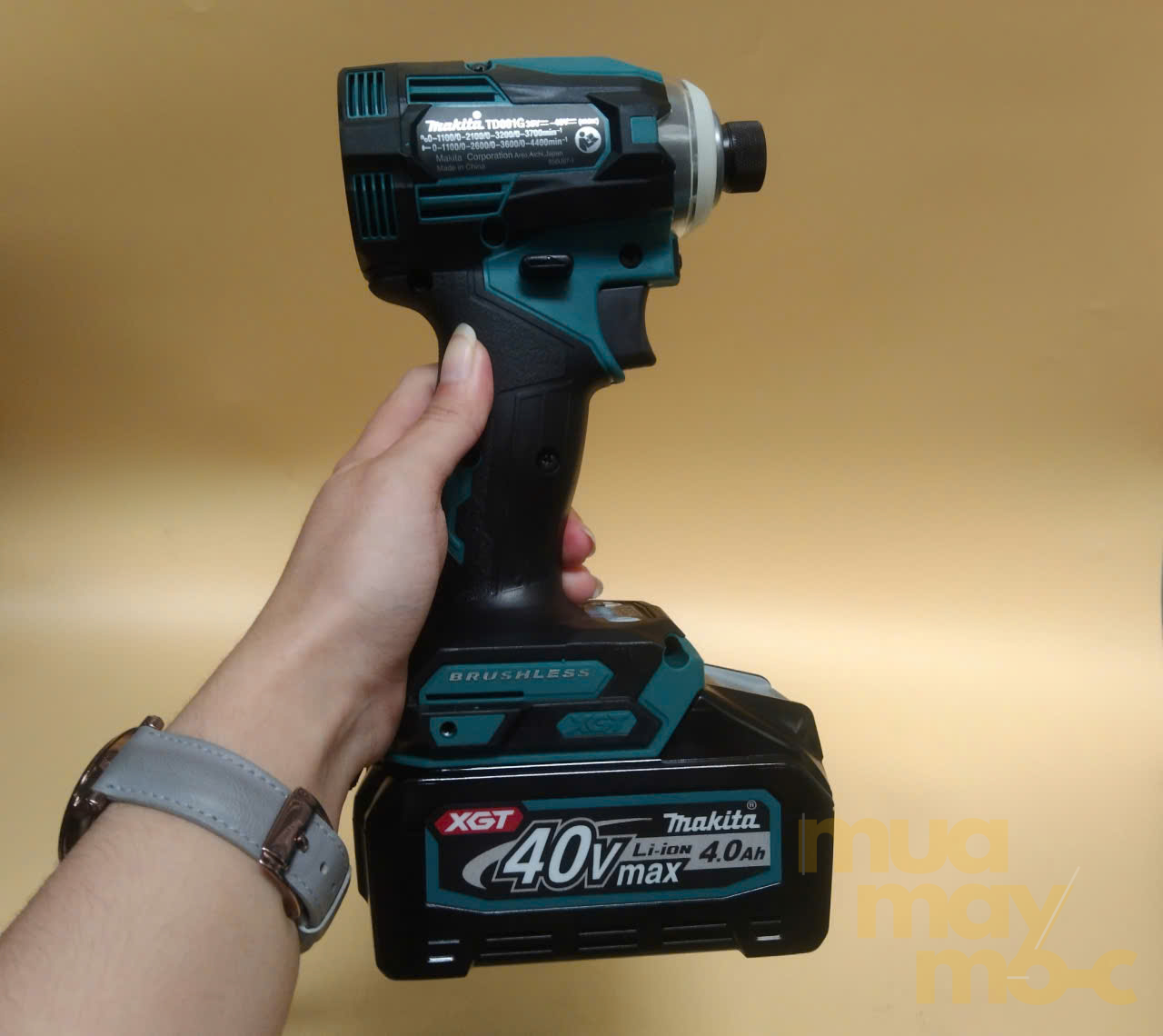 Máy vặn vít pin Makita TD001GM201 40V bộ 2 pin 4.0Ah thùng Makpac