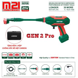 Máy xịt rửa dùng pin Dekton M21-SRX1401Plus (Chưa Pin & Sạc)