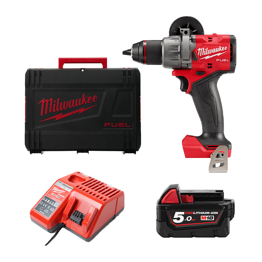 Milwaukee Combo 1 – Máy khoan pin M18 FPD3-0X + Pin 18V M18B5 + Sạc M12-18C