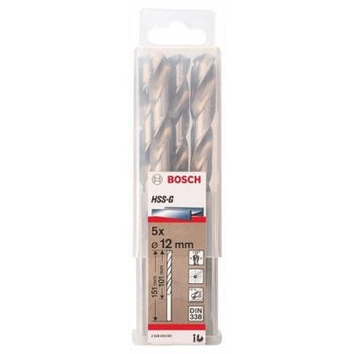 Mũi khoan sắt HSS-G Bosch 2608595081 12.0mm (Hộp 5 mũi)