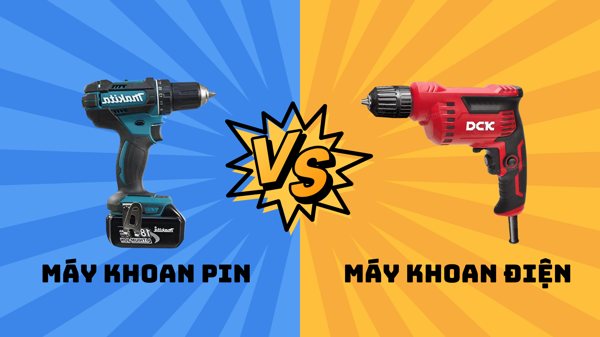 Nên mua máy khoan pin hay máy khoan điện