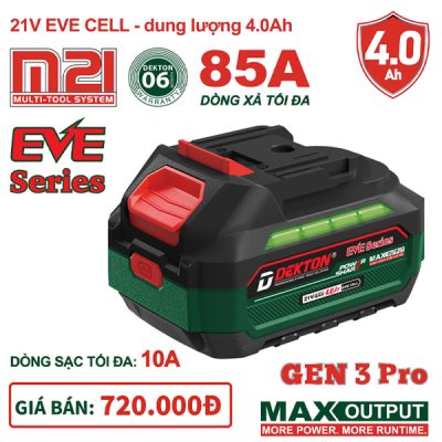 Pin 21V 4.0Ah Dekton M21-B4015PRO