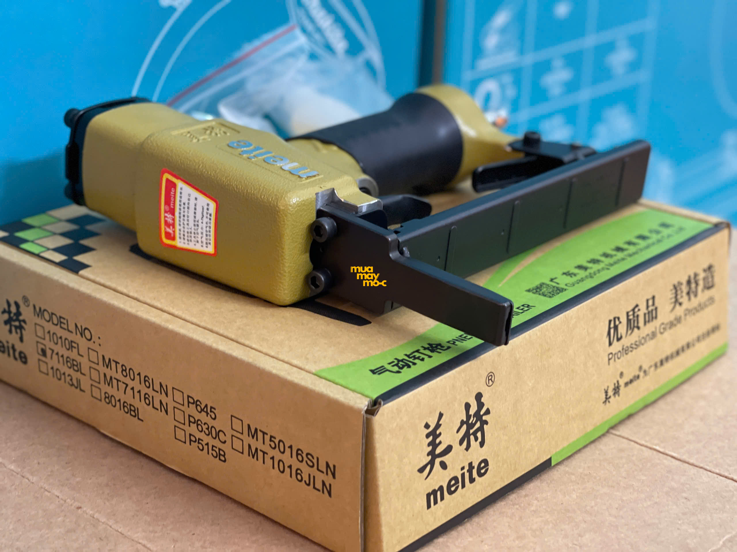 Súng bắn đinh U dùng hơi Meite 7116BL chính hãng tại An Khang