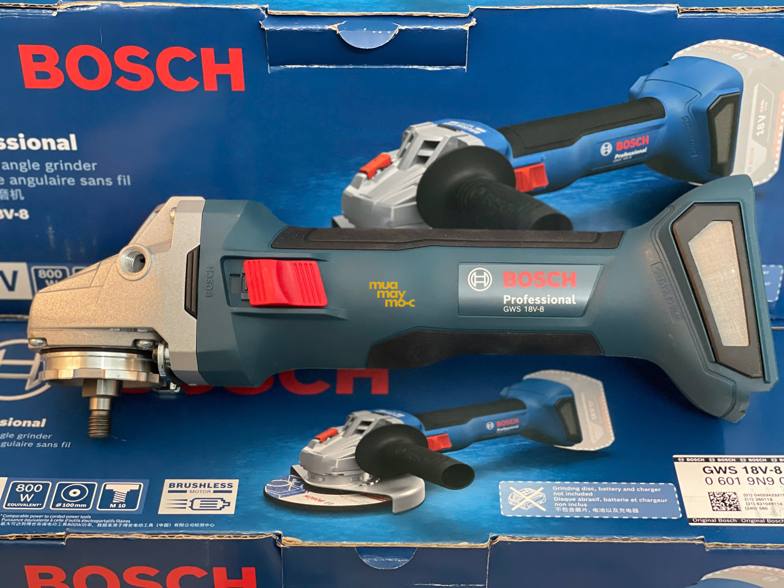 Thân máy mài góc dùng pin Bosch GWS 18V-8 chính hãng tại An Khang