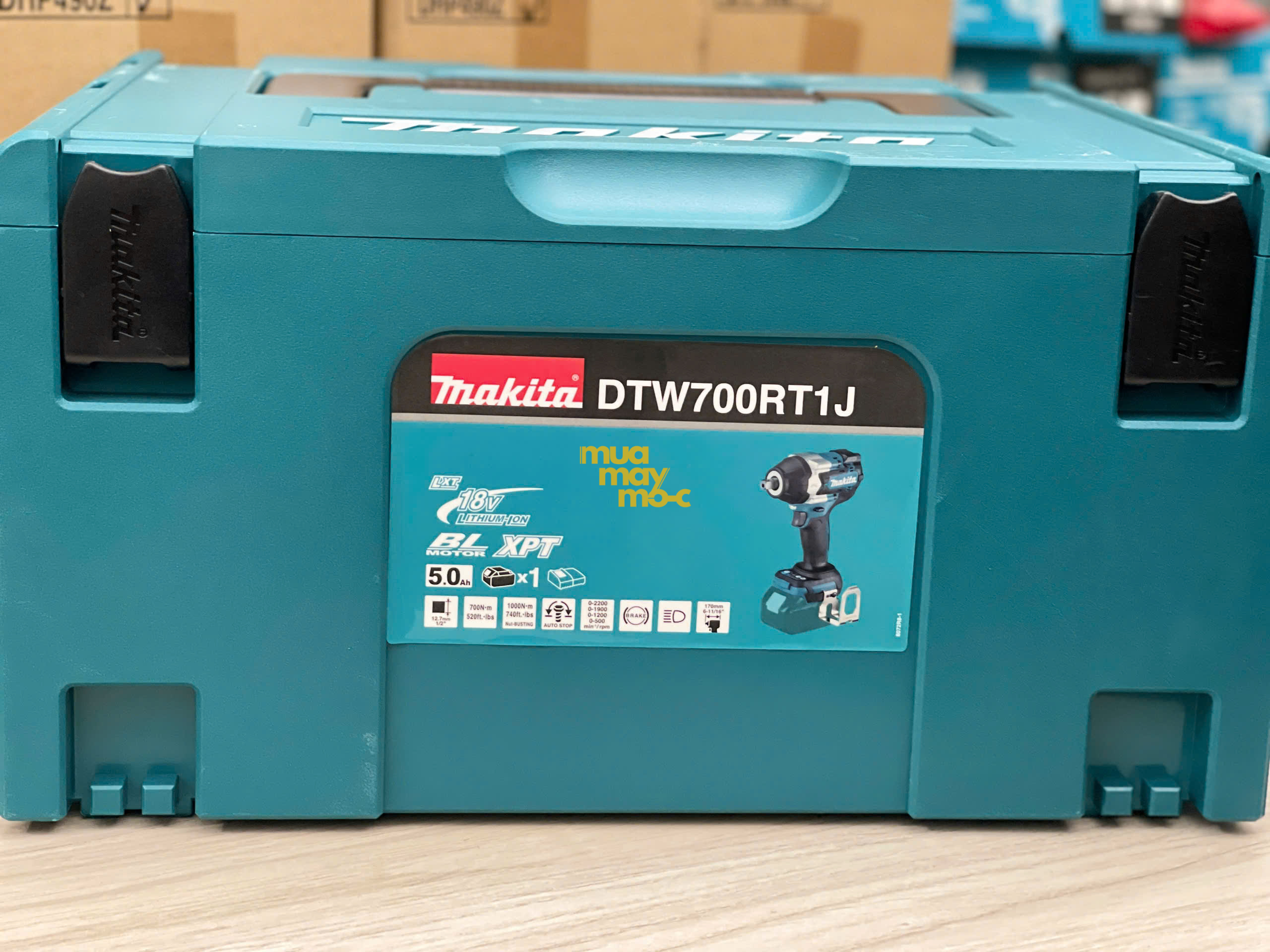 Thùng nhựa cao cấp Makpac đi kèm bộ Makita DTW700RT1J