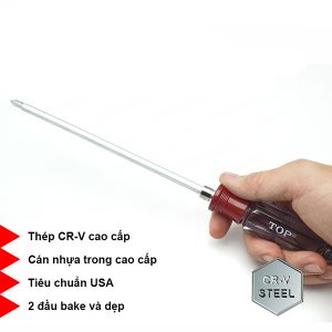 Tua vít 2 đầu cán trong (6 x 200mm) TOPTSD-0225