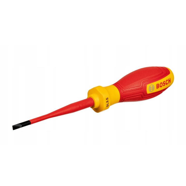 Tua vít cách điện VDE đầu dẹt SL3.5 Bosch 1600A02NC1