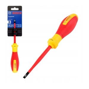 Tua vít cách điện VDE đầu dẹt SL5.5 Bosch 1600A02NC3