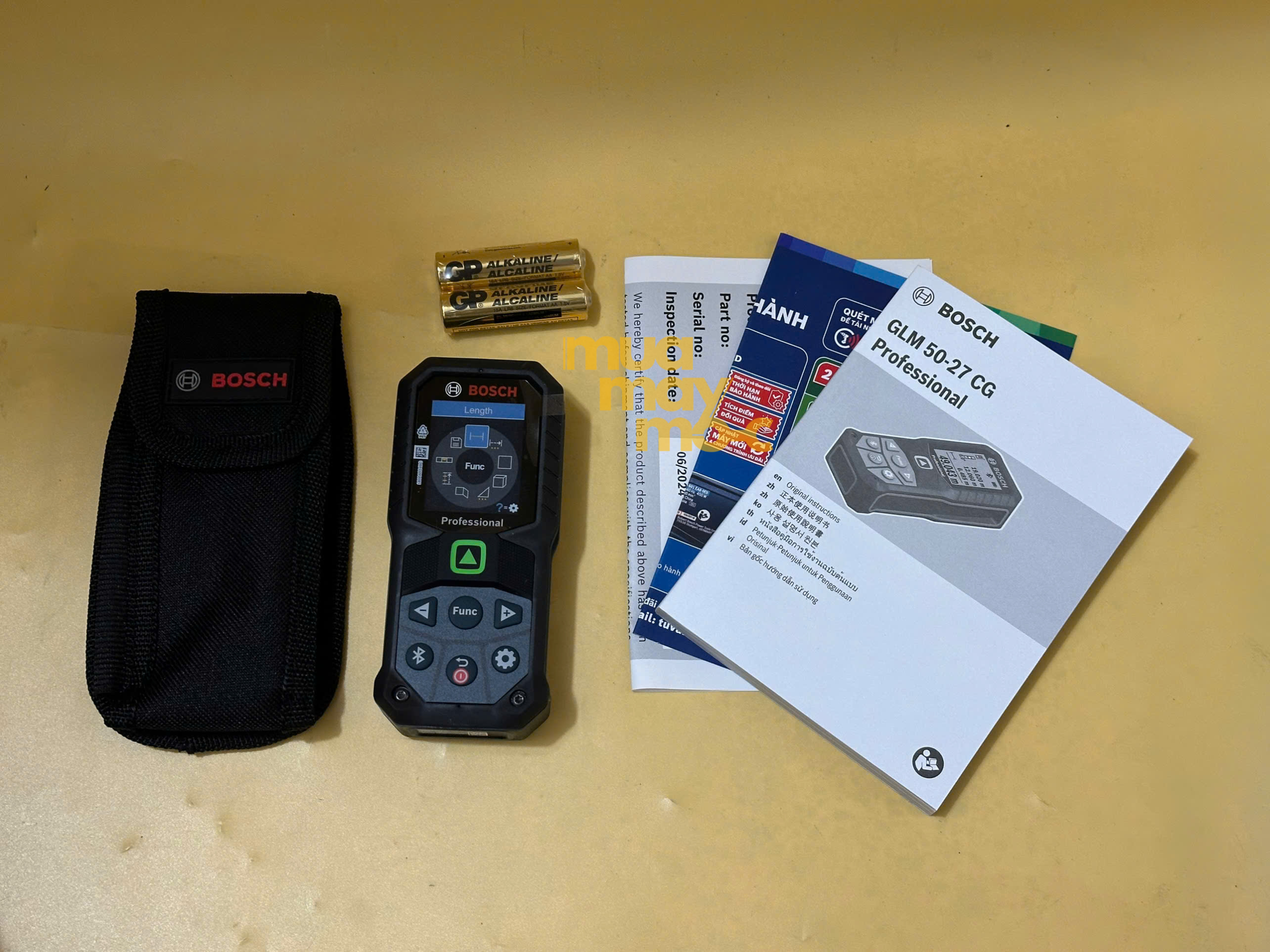 Máy đo khoảng cách Laser tia Xanh Bosch GLM 50-27 CG