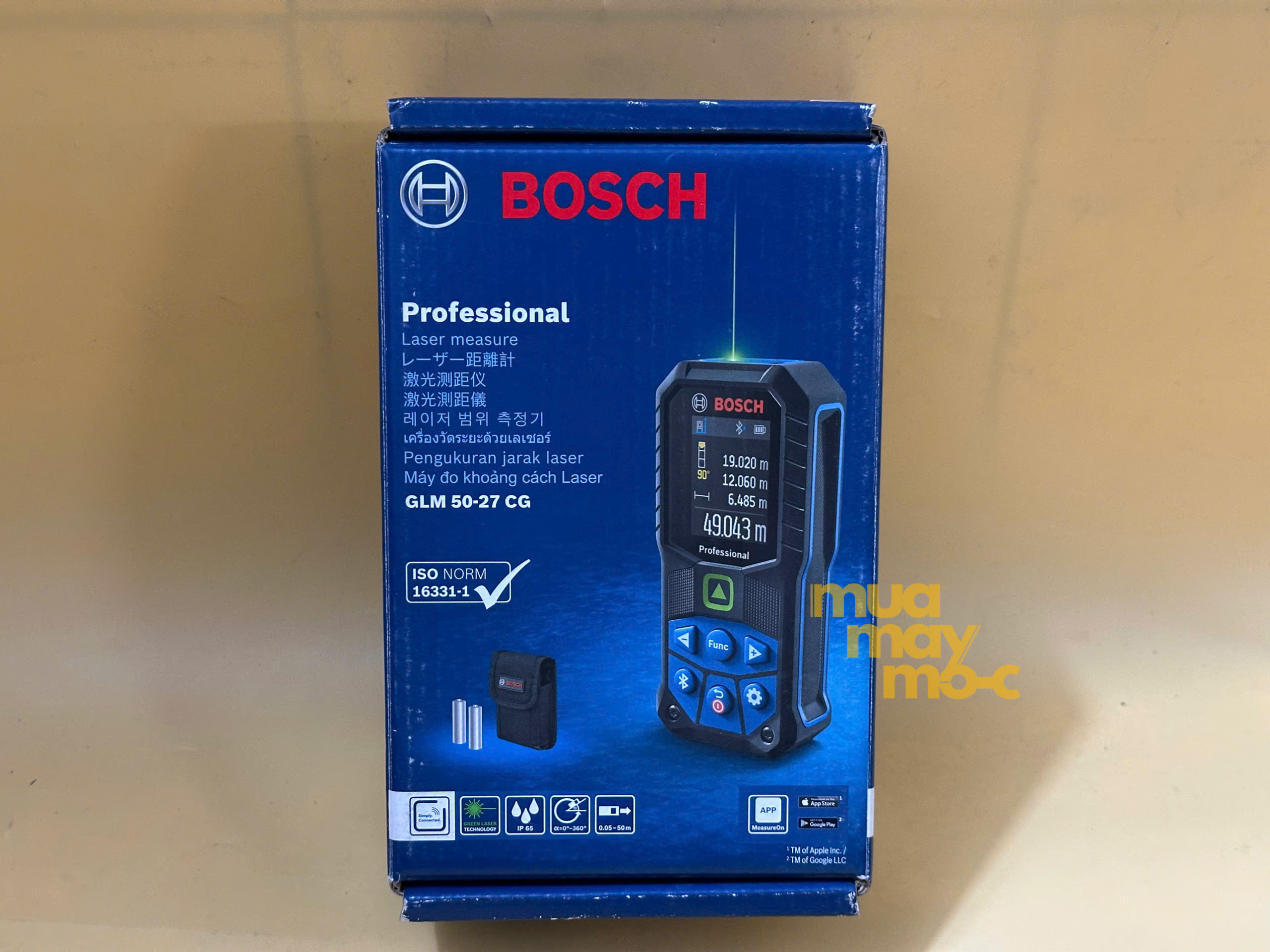 Máy đo khoảng cách Laser tia Xanh Bosch GLM 50-27 CG