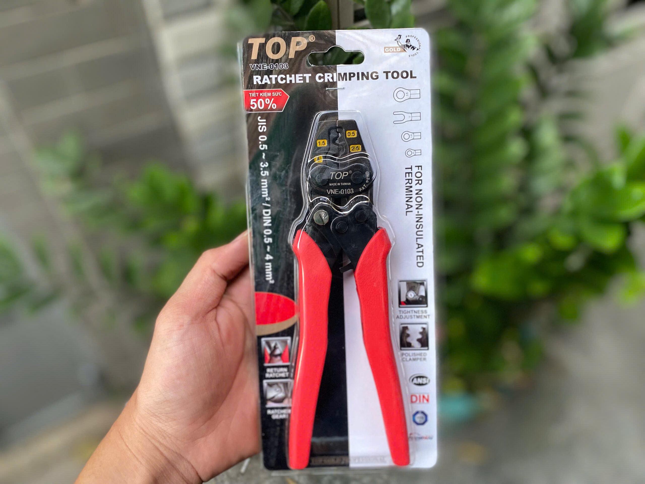 Kìm bấm cos 0.5-4mm2 TOP VNE-0103