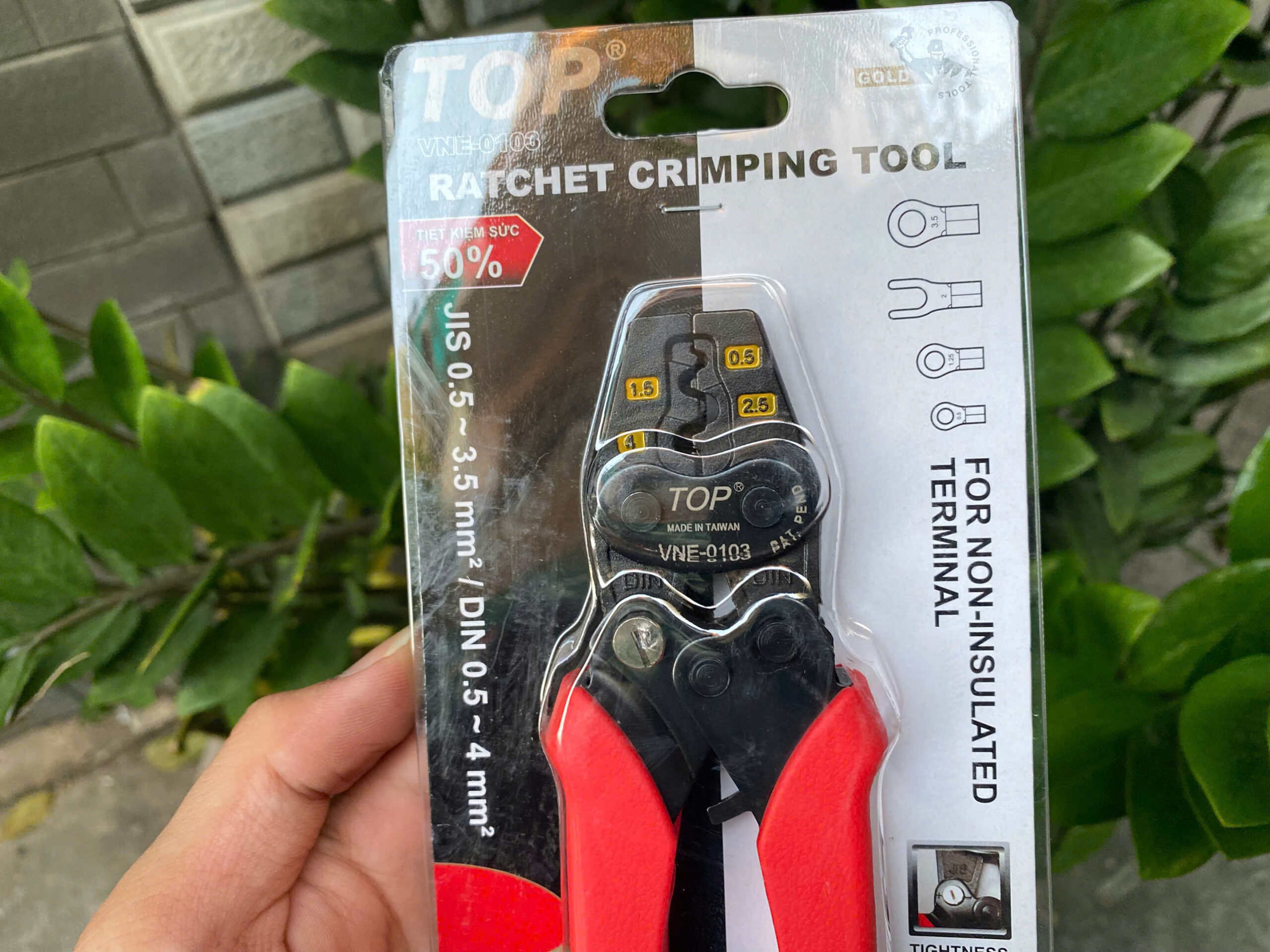 Kìm bấm cos 0.5-4mm2 TOP VNE-0103